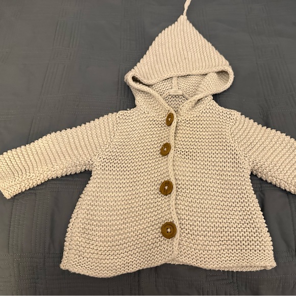 3-month baby Nordstrom Organic Cotton Hooded Cardigan - Picture 7 of 8